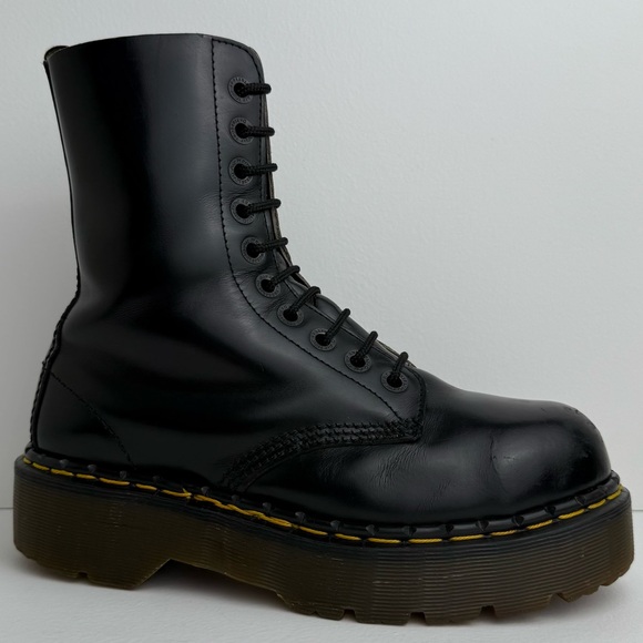 Vintage Dr. Martens 1919 England Black Holy Grail Envy Quad Platform Boots UK 6 - Picture 6 of 17
